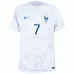 Antoine Griezmann's French national team 2022 away World Cup children's jersey set - White