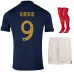 Olivier Giroud's French national team 2022 home World Cup children's jersey set - Blue
