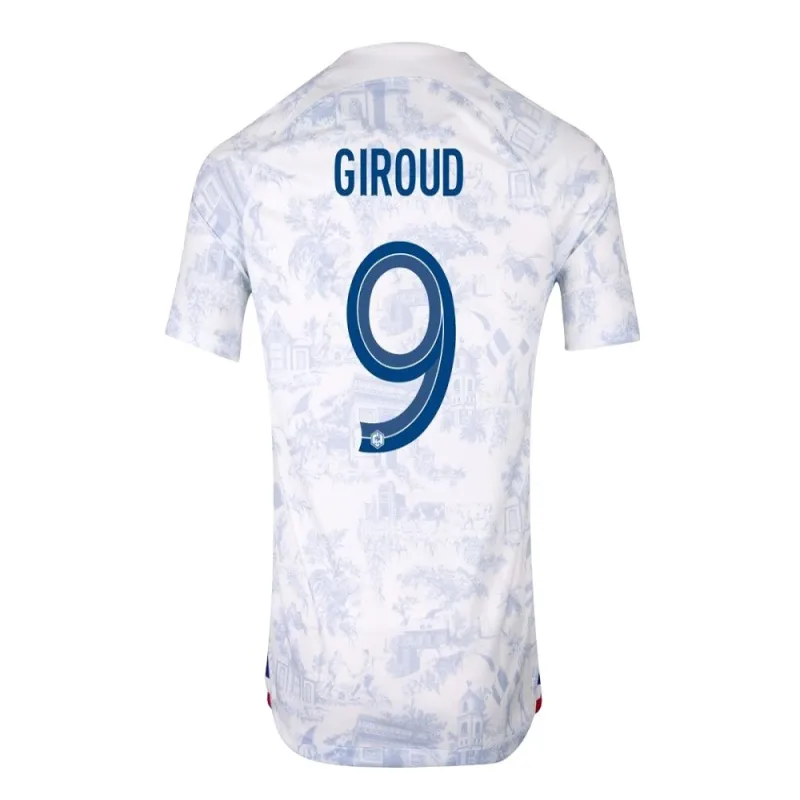Olivier Giroud's French national team 2022 away World Cup children's jersey set - White