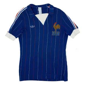 The retro home jersey of the French national team in 1982 - Blue