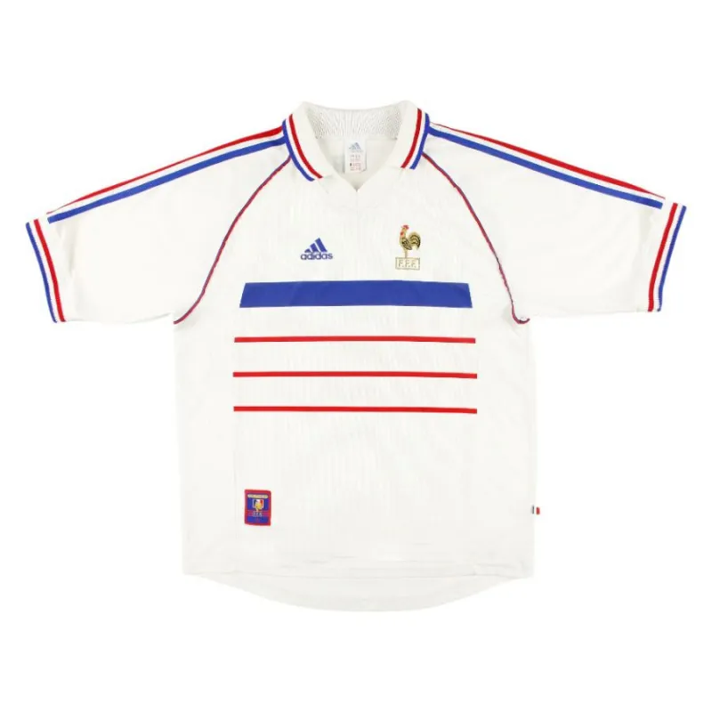 The retro away jersey of Zinedine Zidane's French national team in 1998 - White