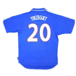 The retro home jersey of the French national team worn by David Trézéguet in 2000 - Blue