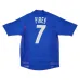 The retro home jersey of the French national team worn by Robert Pires during 2002-2004 - Blue