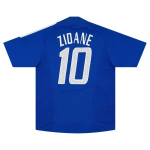 The retro home jersey of Zinedine Zidane's French national team from 2002 to 2004 - blue.