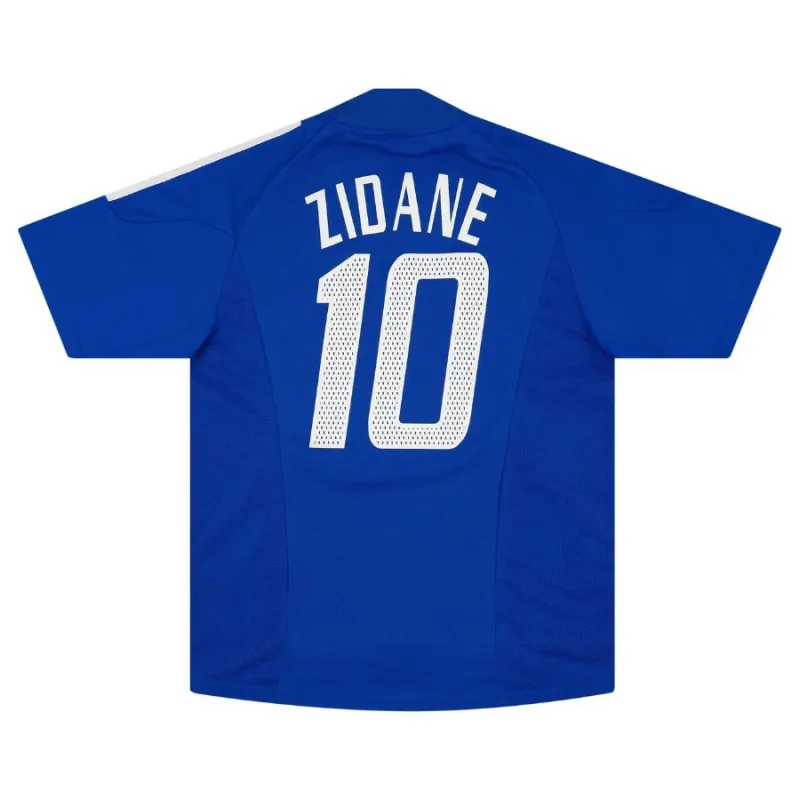 The retro home jersey of Zinedine Zidane's French national team from 2002 to 2004 - blue.