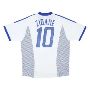 The retro away jersey of Zinedine Zidane's French national team in 2002 - white