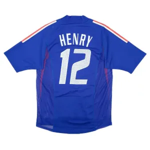 The retro home jersey of Thierry Henry's French national team from 2002 to 2004 - blue.