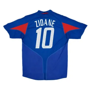 The retro home jersey of Zinedine Zidane's French national team from 2004 to 2006 - blue.