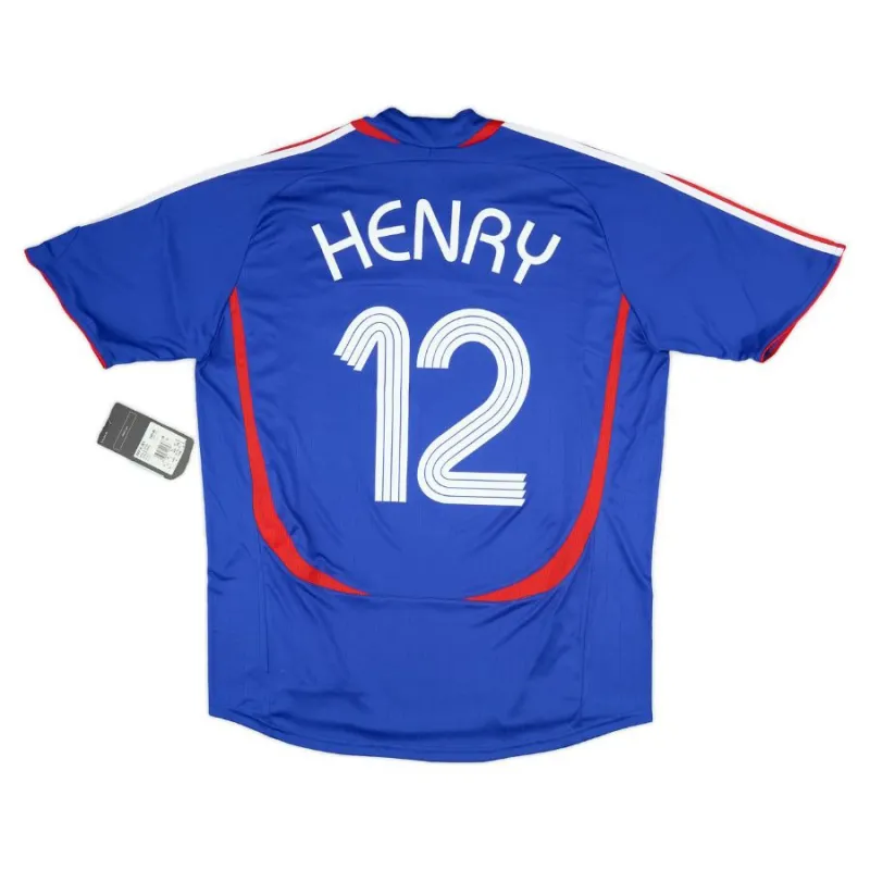 The retro home jersey of Thierry Henry's French national team from 2006 to 2007 - blue.