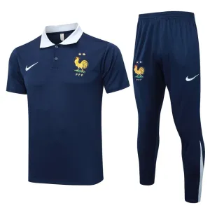 French national team's 2024/25 POLO training suit + pants - blue