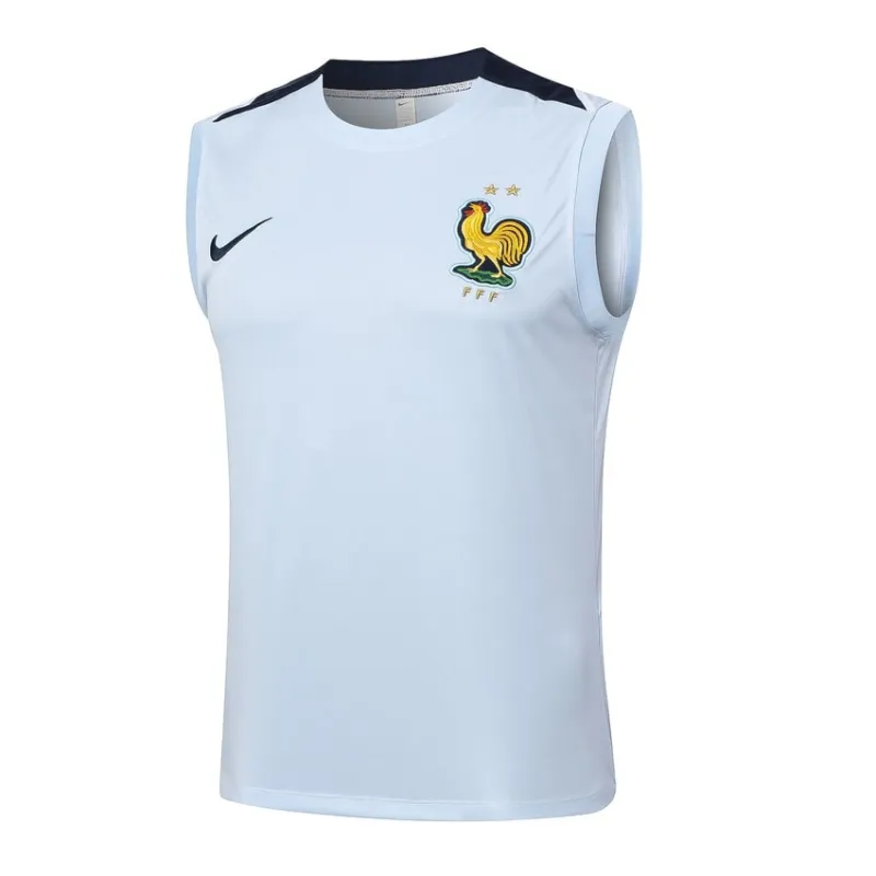 The French national team's 2024/25 vest and shorts - off-white.