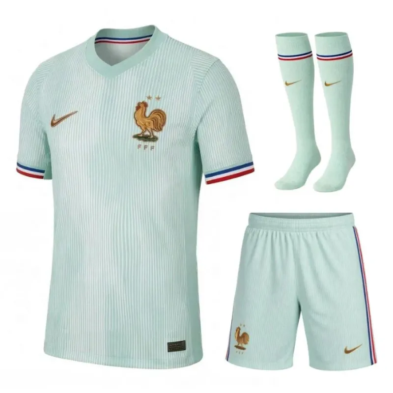 France 2026 World Cup Away Kids Kit Green