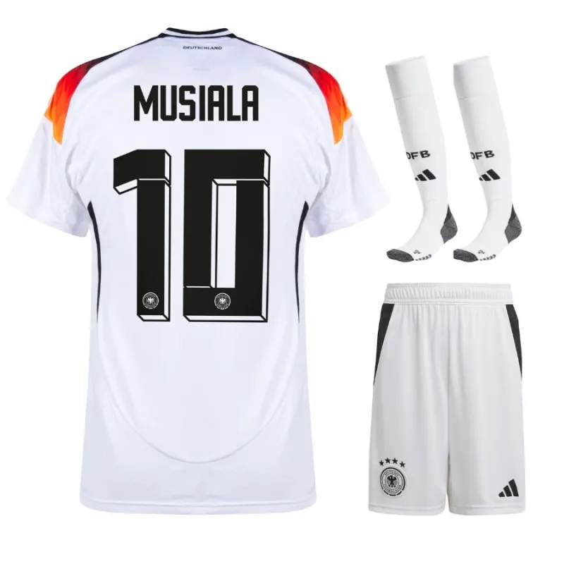 Jamal Musiala's 2024/25 Home Kids' Kit - White