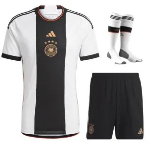 Germany 2022 World Cup Home Kids' Jersey Set - White