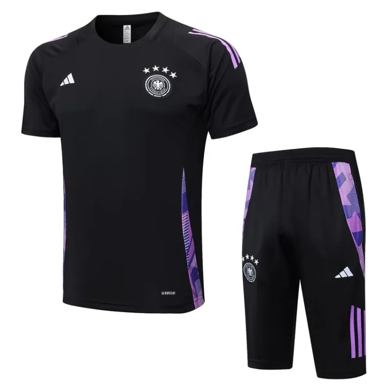 Deutsches 2024/25 Trainingsanzug + Kurze Hose - Schwarz