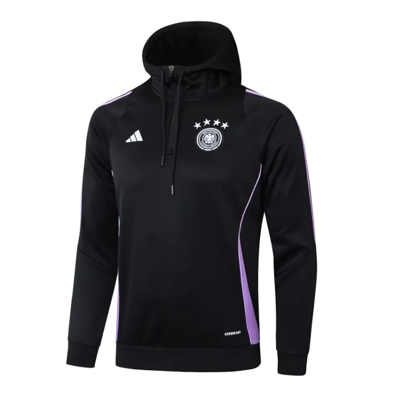 Germany's 2024/25 hooded sportswear + trousers - Black