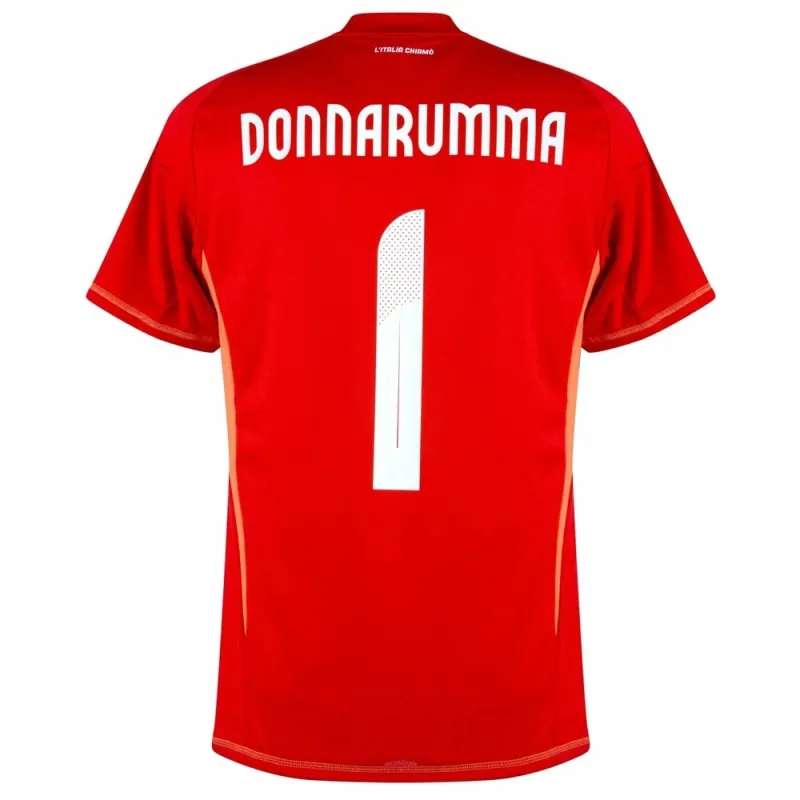 Donnarumma's Italy 2024/25 Goalkeeper Jersey - Red