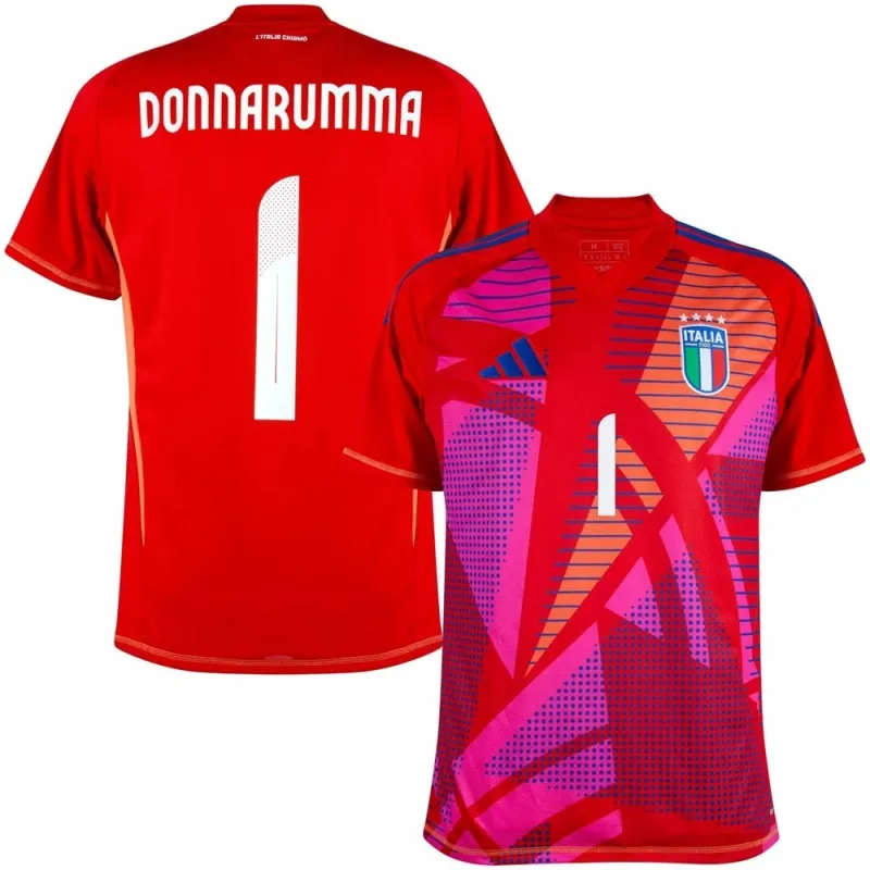 Donnarummas Italiens 2024/25 Torwart-Kinder-Trikot - Rot