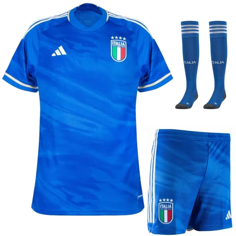 El conjunto de camisetas infantiles local de Italia 2023/24 - Azul