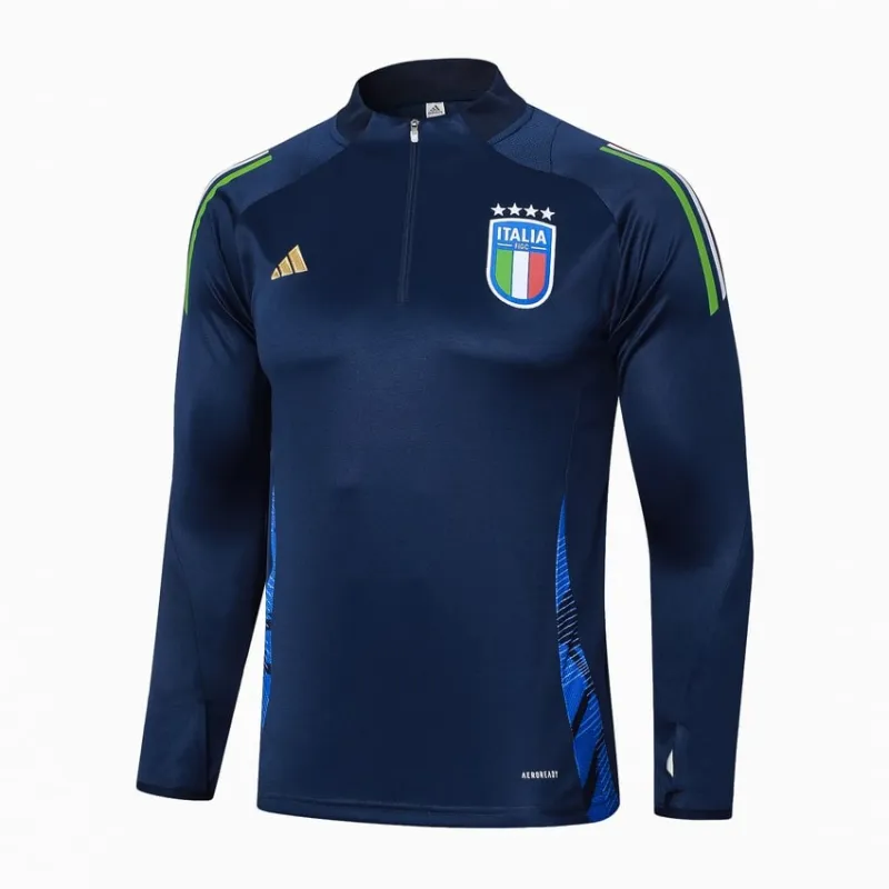Tenue de sport à manches longues + pantalons d'Italie 2024/25 - bleu