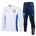 Tuta da sport a maniche lunghe + pantaloni d'Italia 2024/25 - bianca