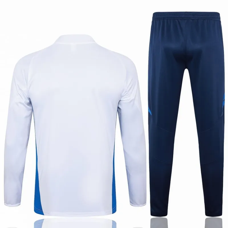 Tuta da sport a maniche lunghe + pantaloni d'Italia 2024/25 - bianca