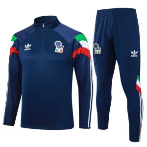 Italy's 2024/25 long-sleeved sportswear + pants - dark blue