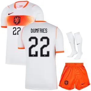 Netherlands DUMFRIES 2026/27 Away Kids Kit White
