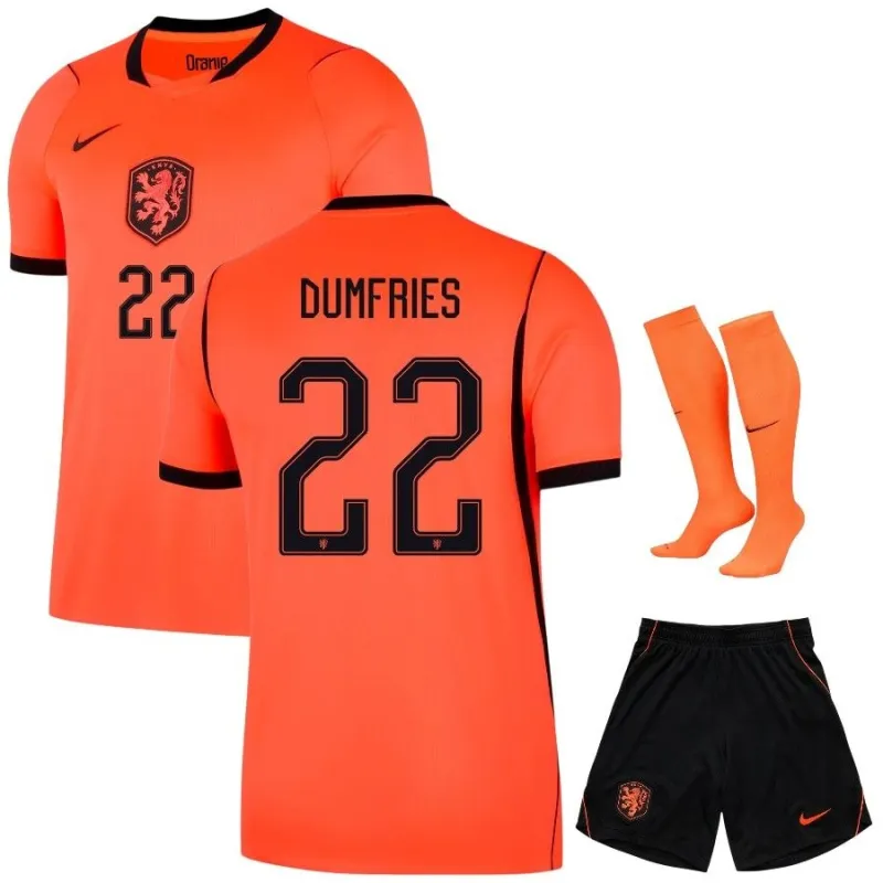 Países Bajos DUMFRIES 2026/27 Camiseta Local Niño Naranja