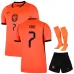 Netherlands XAVI 2026/27 Home Kids Kit Orange