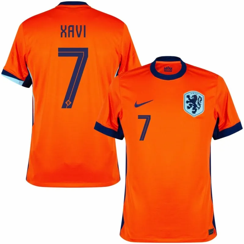 Xavi's Netherlands 2024/25 home football jersey - orange