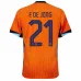 La maglia di casa dei Paesi Bassi 2024/25 di De Jong - arancione