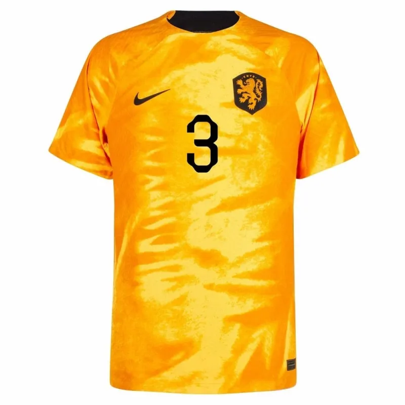 La camiseta local de los Países Bajos para la Copa Mundial de Fútbol 2022 de De Ligt - naranja