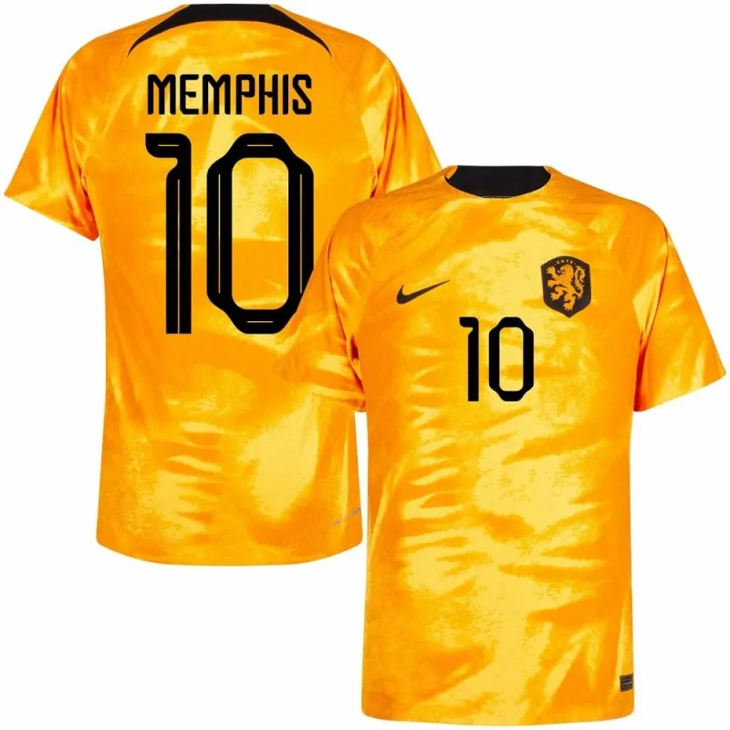 Memphis' Netherlands 2022 FIFA World Cup home football jersey - orange