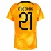 Camiseta local de los Países Bajos para la Copa Mundial de Fútbol 2022 de De Jong - naranja
