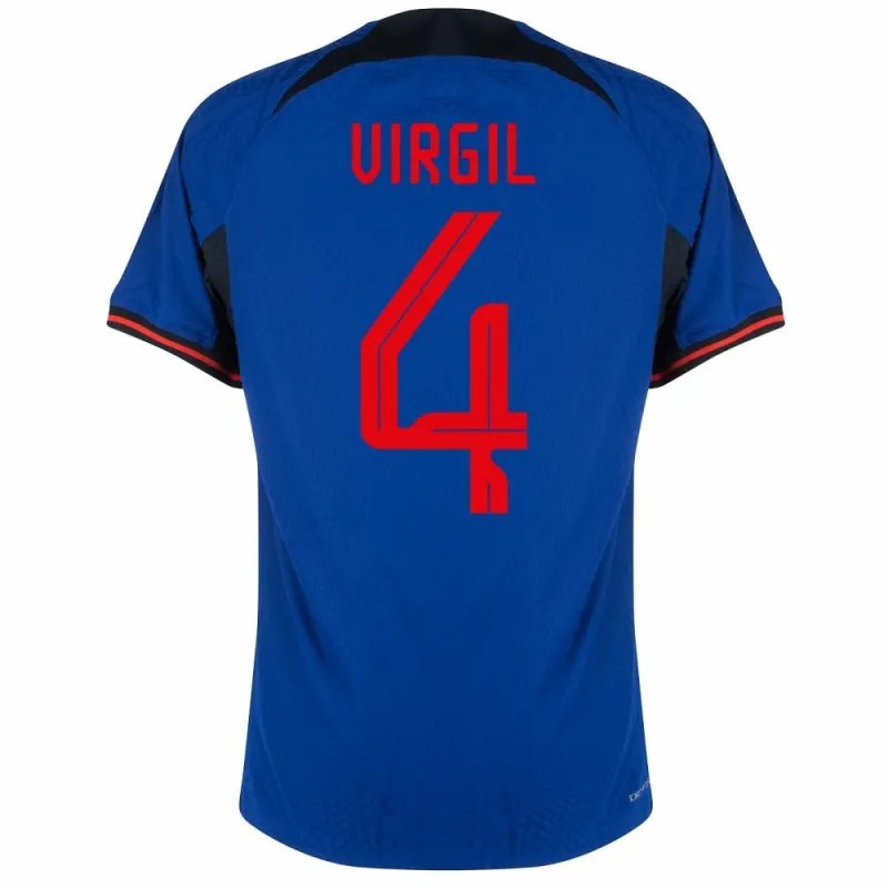 Netherlands VIRGIL 2022 World Cup away jersey blue
