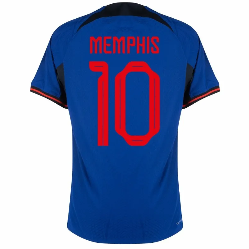 Memphis' Netherlands 2022 FIFA World Cup away football jersey - blue