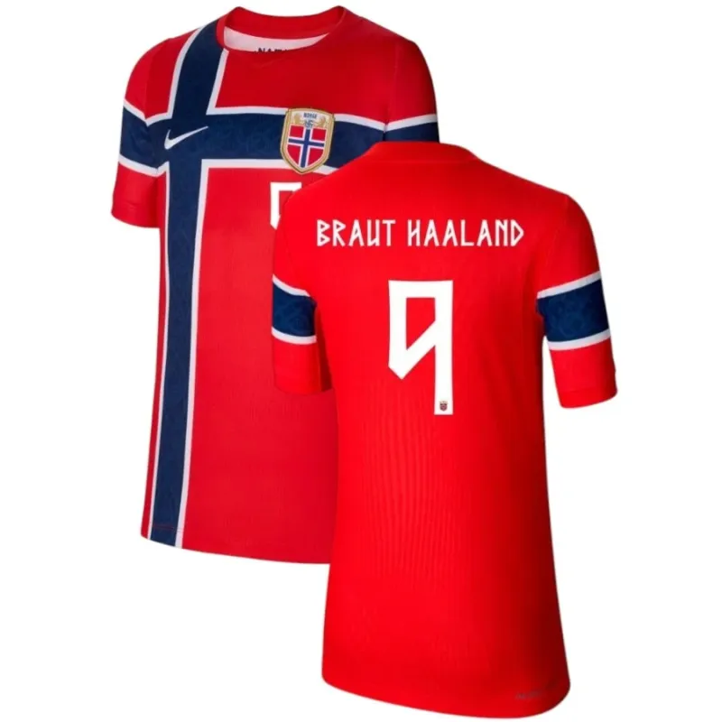 Norway HAALAND 2026/27 kids home jersey red