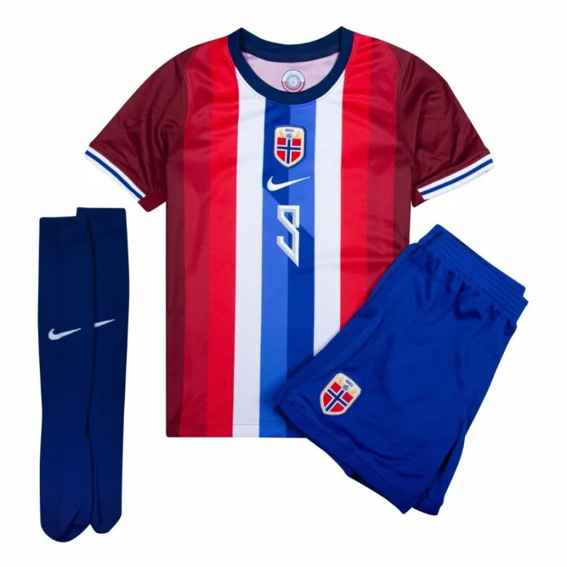 Haaland Norway 2024/25 Kids' Home Jersey Set - Red