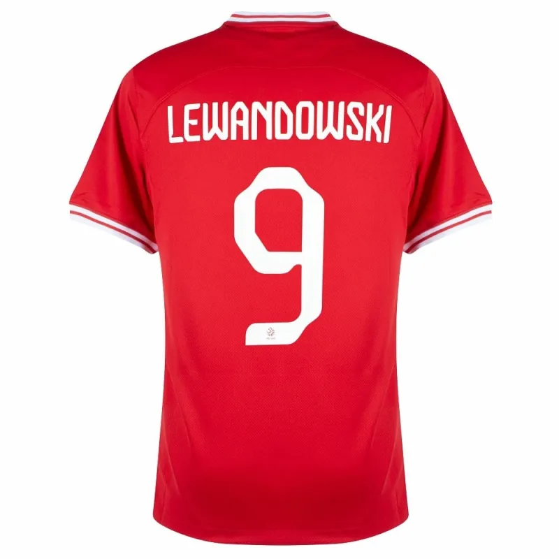 Lewandowski, Poland's away jersey for the 2022 World Cup - Red