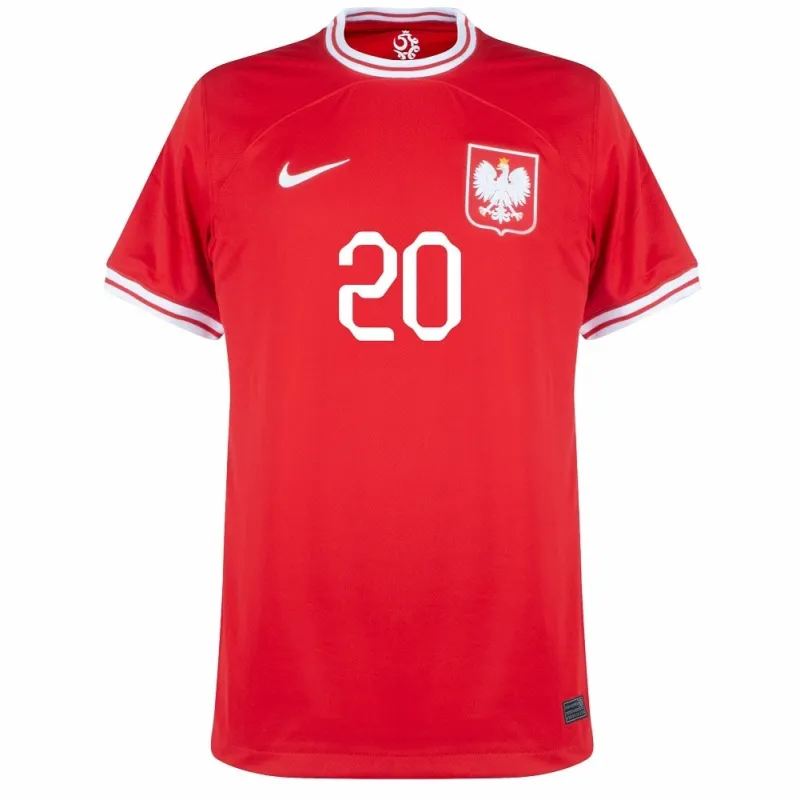 Zielinski's away jersey of Poland for the 2022 World Cup - Red