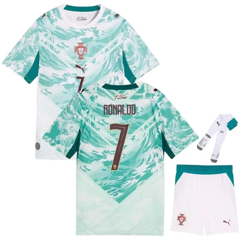 Portugal RONALDO 2026/27 Kids Away Set Green