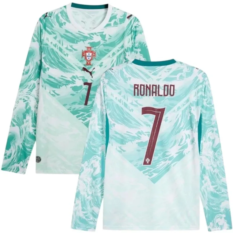 Portugal RONALDO 2026/27 Away Long Sleeve Jersey Green