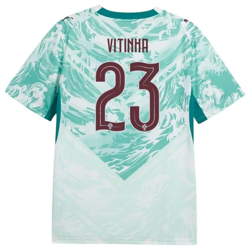 Portugal VITINHA 2026/27 Away Kids Kit Green