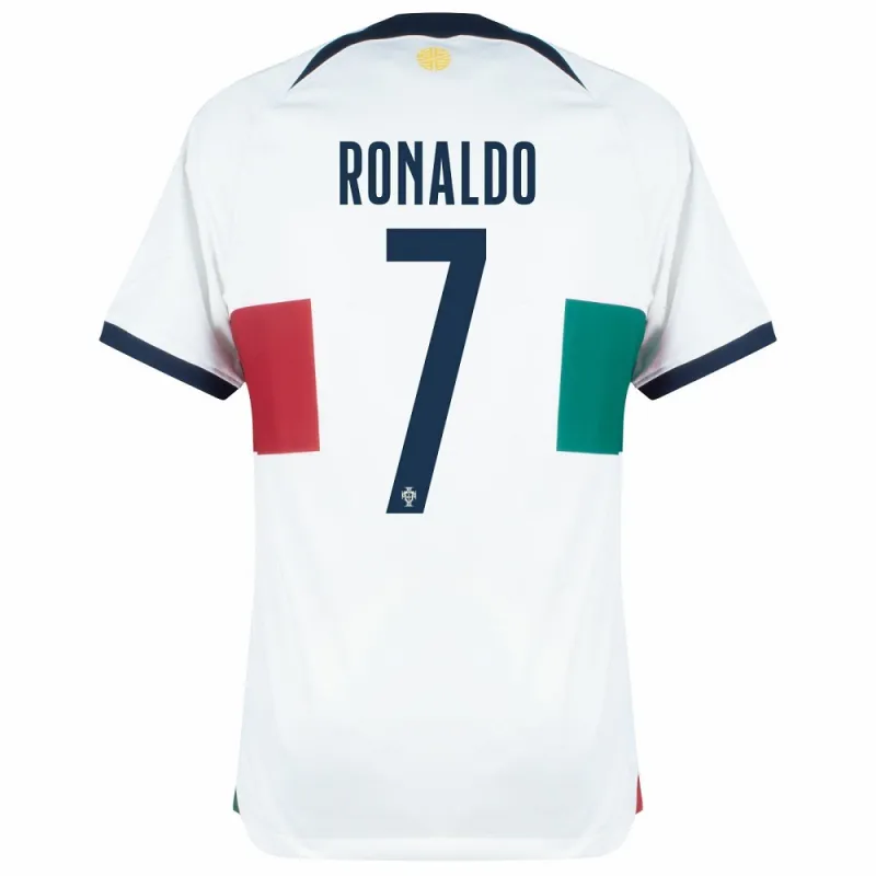 Ronaldo's Portugal 2022 World Cup Away Jersey - White