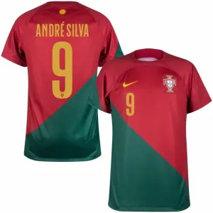 André Silva's Portugal 2022 FIFA World Cup Home Jersey - Red and Green