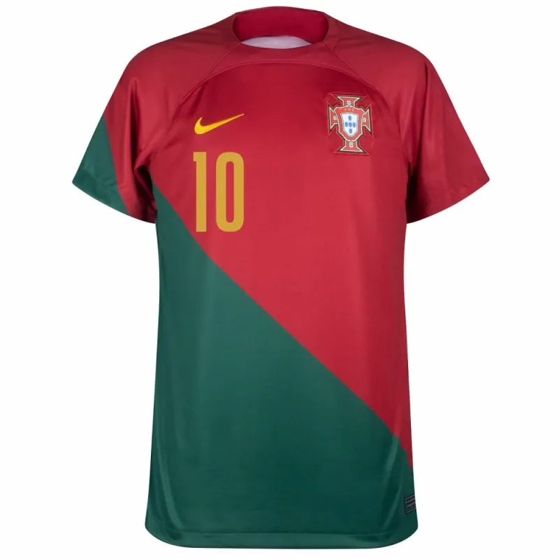 Bernardo's Portugal 2022 FIFA World Cup Home Jersey - Red and Green