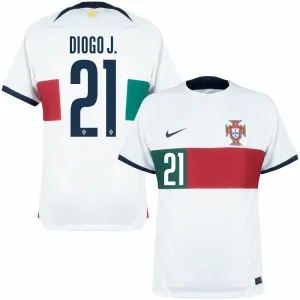 Portugal 2022 World Cup Away Football Jersey - Diogo Jota