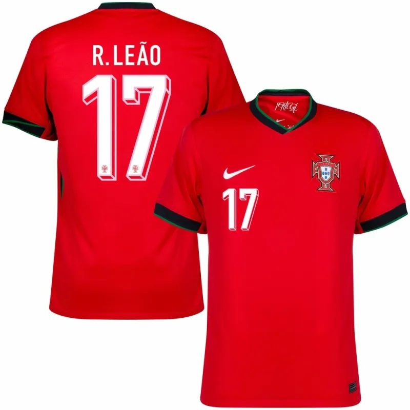Rafael Leão. Portugal's 2024/25 Home Jersey - Red