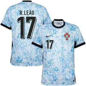 Rafael Leão. Portugal's 2024/25 Away Jersey - White